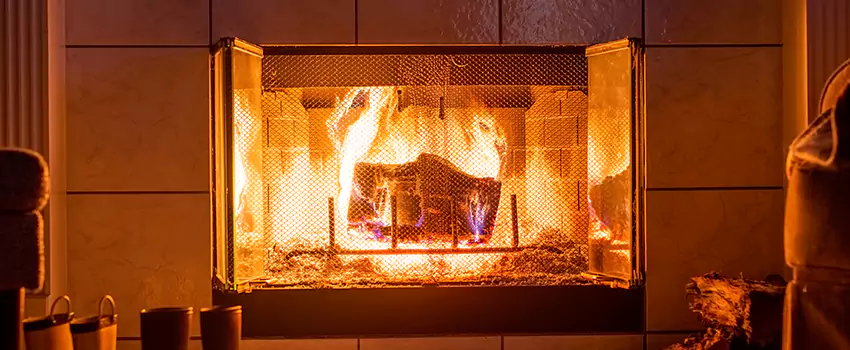 Mendota Hearth Landscape Fireplace Installation in Gurnee, Illinois